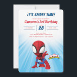 Spidey Birthday Invitation<br><div class="desc">Invite all your friends to your child's Spider-Man themed Birthday with these cute Spidey invitations. Personalize by adding all y our party details!</div>