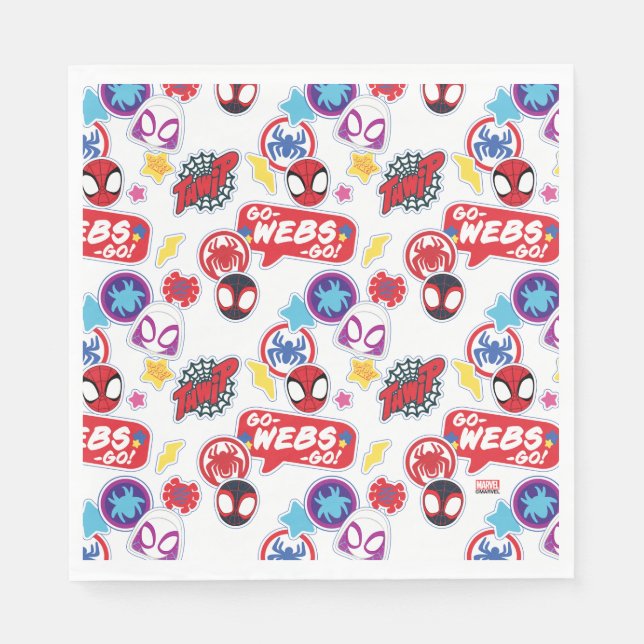 Spidey | Birthday Pattern Napkins (Front)