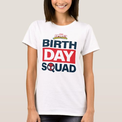 Spidey Birthday Squad T_Shirt