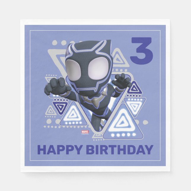 Spidey |  Black Panther Birthday Napkins (Front)