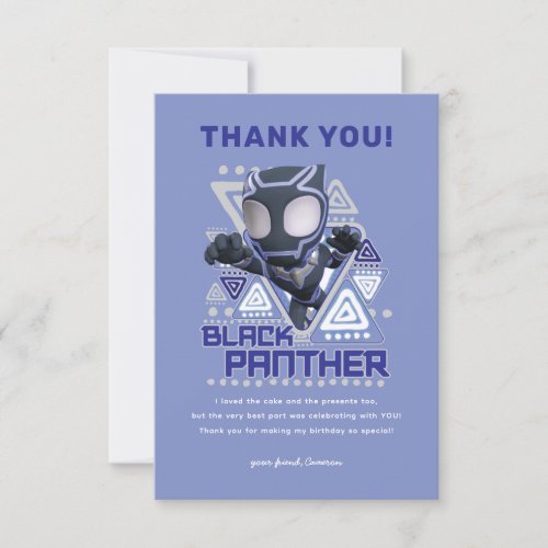 Spidey   Black Panther Birthday Thank You Invitation