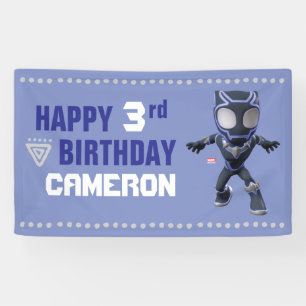 Spidey - Black Panther Personalized Birthday Banner