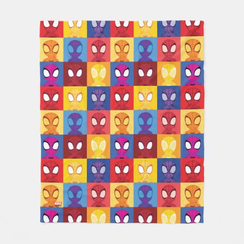 Spidey Color Block Pattern Spidey_Sense Fleece Blanket