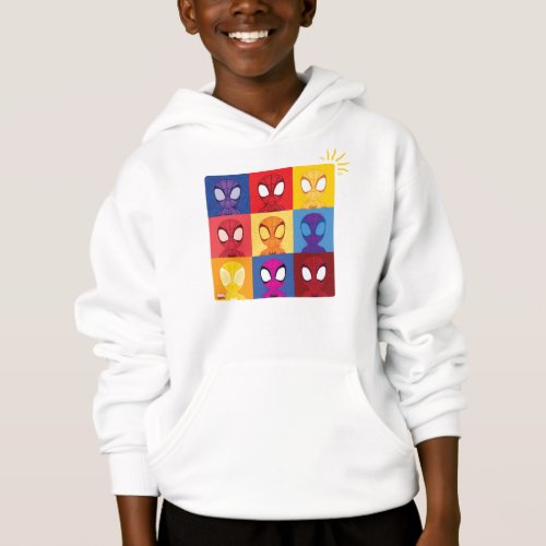 Spidey Color Block Pattern Spidey_Sense Hoodie