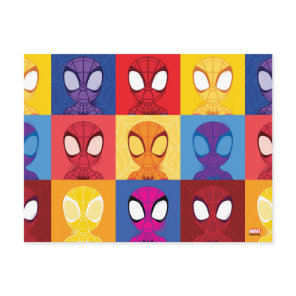 Spidey Color Block Pattern Spidey-Sense Postcard