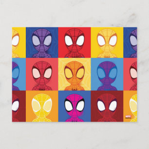 Spidey Color Block Pattern Spidey-Sense Postcard