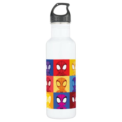 Spidey Color Block Pattern Spidey_Sense Stainless Steel Water Bottle