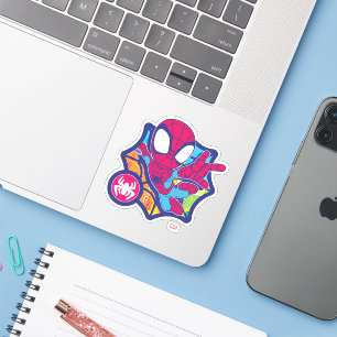 Spidey Comic-Style Web Graphic Sticker
