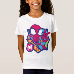 Spidey Comic-Style Web Graphic T-Shirt