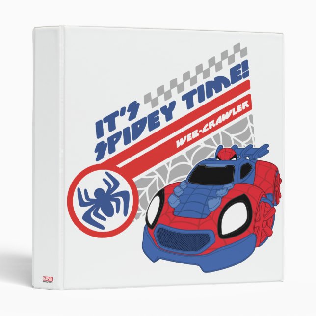 Spidey Driving His Web-Crawler 3 Ring Binder (Front/Spine)