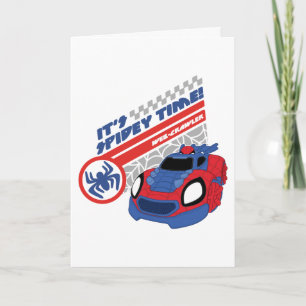 Spidey Driving His Web-Crawler Card