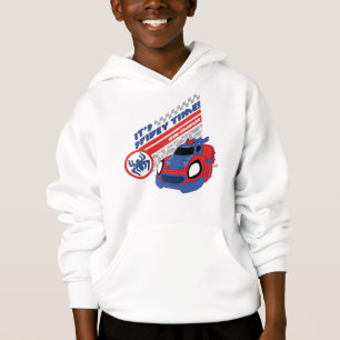 Spidey Driving His Web-Crawler Hoodie