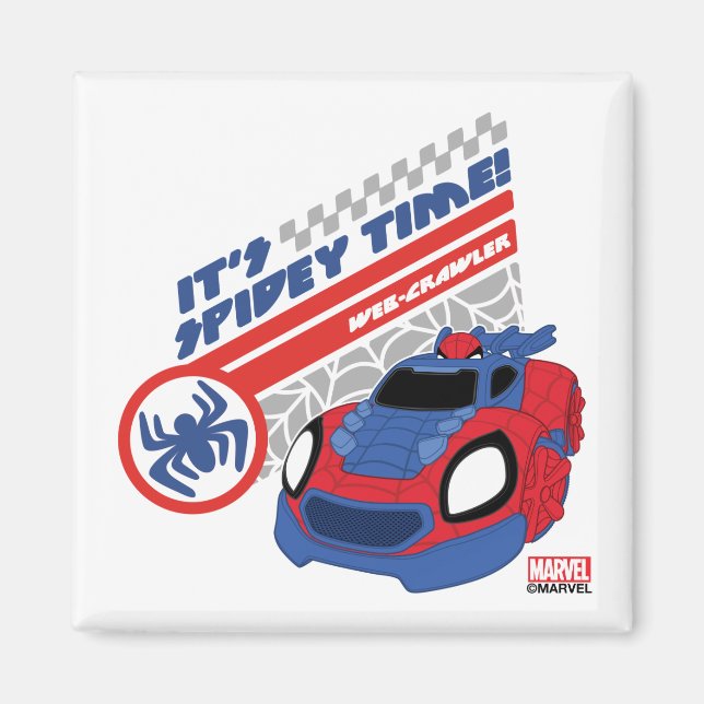Spidey Driving His Web-Crawler Magnet (Front)