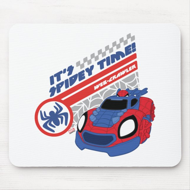 Spidey Driving His Web-Crawler Mouse Pad (Front)