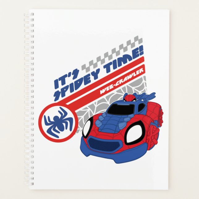 Spidey Driving His Web-Crawler Planner (Front)