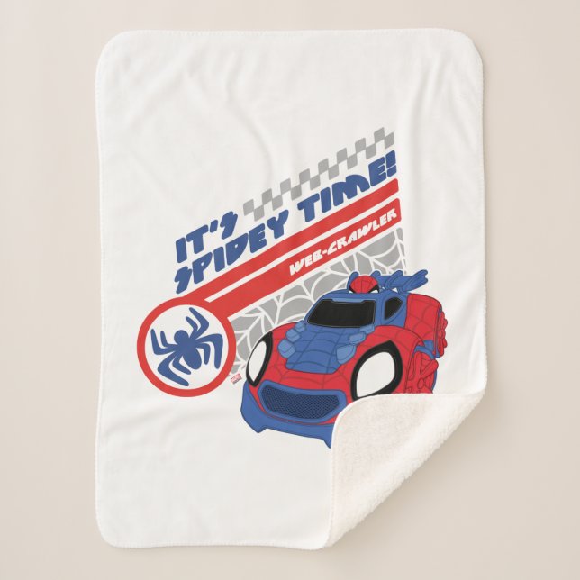 Spidey Driving His Web-Crawler Sherpa Blanket (Front)