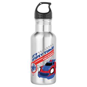 Spidey Driving His Web-Crawler Stainless Steel Water Bottle
