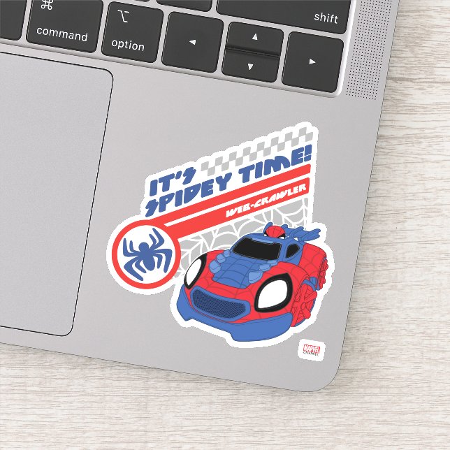 Spidey Driving His Web-Crawler Sticker (Detail)