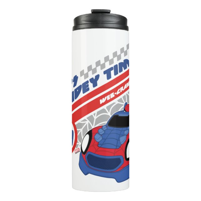 Spidey Driving His Web-Crawler Thermal Tumbler (Front)