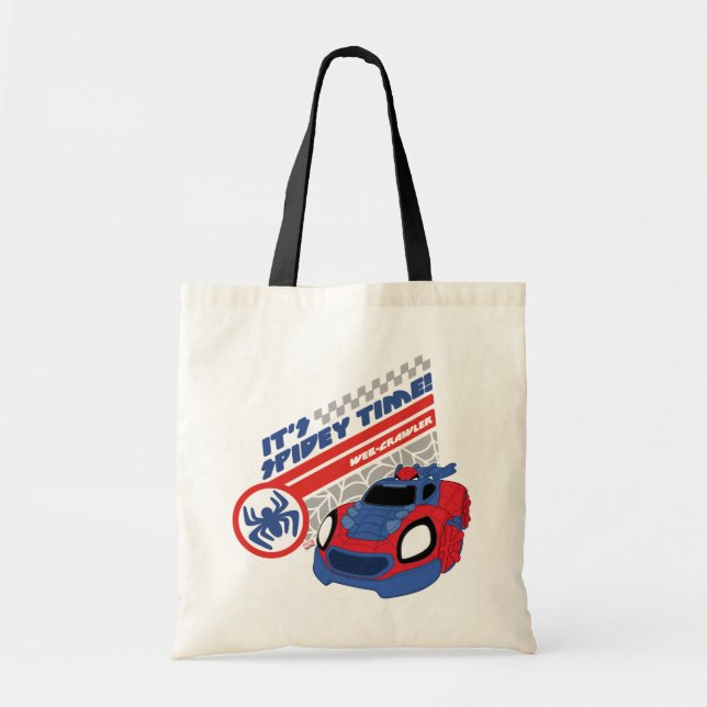 Spidey Driving His Web-Crawler Tote Bag (Front)