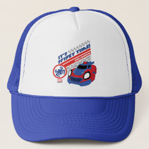 Spidey Driving His Web-Crawler Trucker Hat