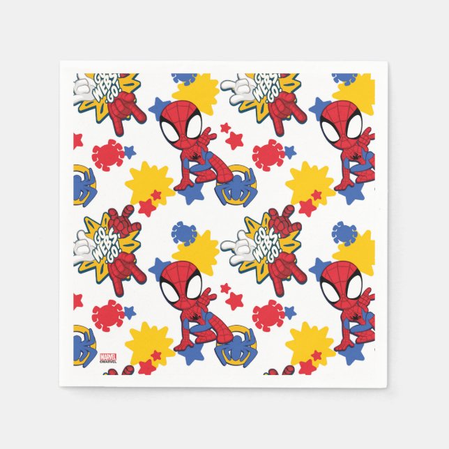 Spidey "Go-Webs,-Go!" Pattern Napkins (Front)