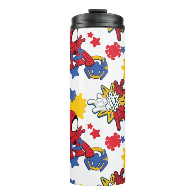 Spidey "Go-Webs,-Go!" Pattern Thermal Tumbler (Front)