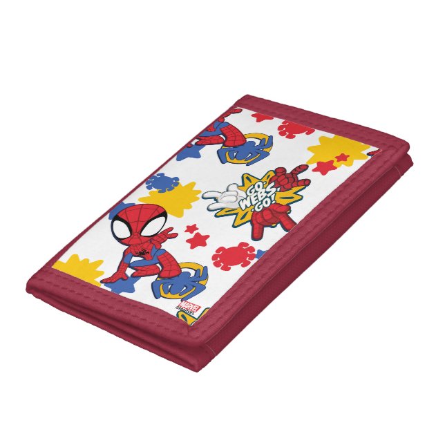 Spidey "Go-Webs,-Go!" Pattern Tri-fold Wallet (Bottom)