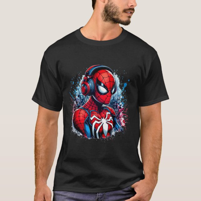 Spidey headphones T-Shirt (Front)