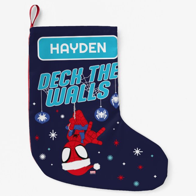Spidey Holiday Deck The Walls Small Christmas Stocking (Front)