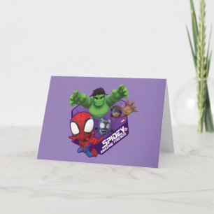 Spidey, Hulk, Ms. Marvel, & Black Panther Hexagon Card