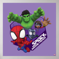 Spidey, Hulk, Ms. Marvel, & Black Panther Hexagon