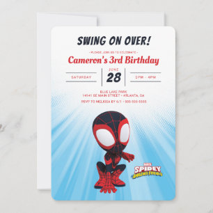 Spidey   Miles Morales Birthday Invitation