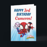 Spidey | Personalized Happy Birthday Card<br><div class="desc">There's no better way to wish that special kid in your life Happy Birthday than with this personalized Spidey Birthday Card. Customize by adding your child's name and age!</div>