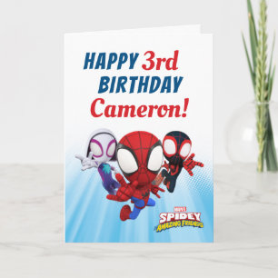 Spidey Personalized Happy Birthday Card