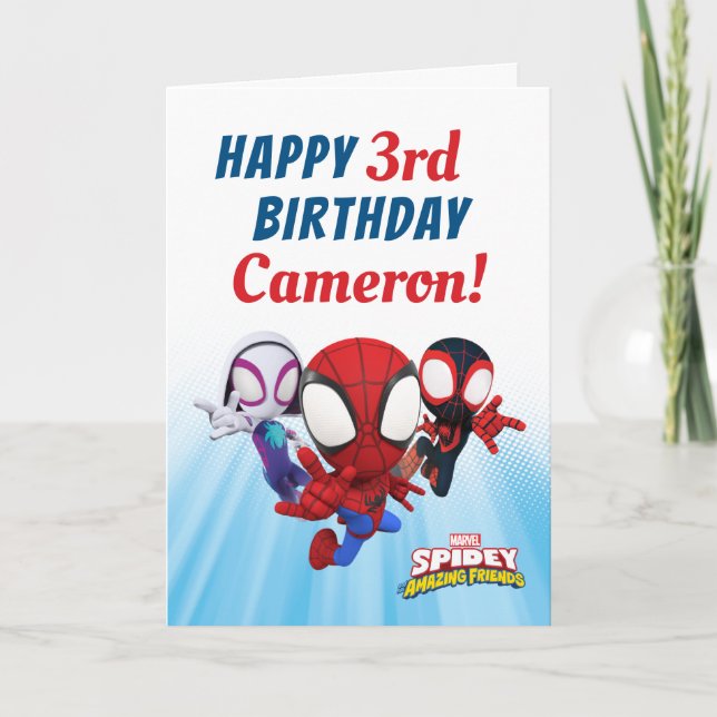 Spidey | Personalized Happy Birthday Card (Front)