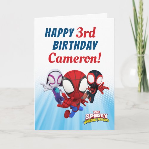 Spidey  Personalized Happy Birthday  Card