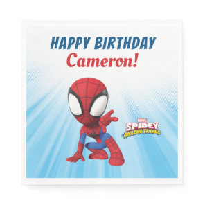 Spidey | Personalized Happy Birthday Napkins