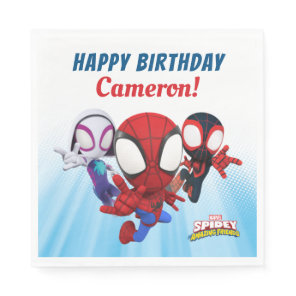 Spidey | Personalized Happy Birthday Napkins