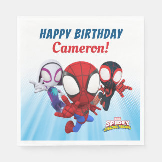 Spidey | Personalized Happy Birthday Napkins