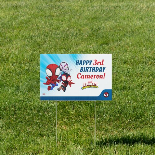 Spidey  Personalized Happy Birthday   Sign