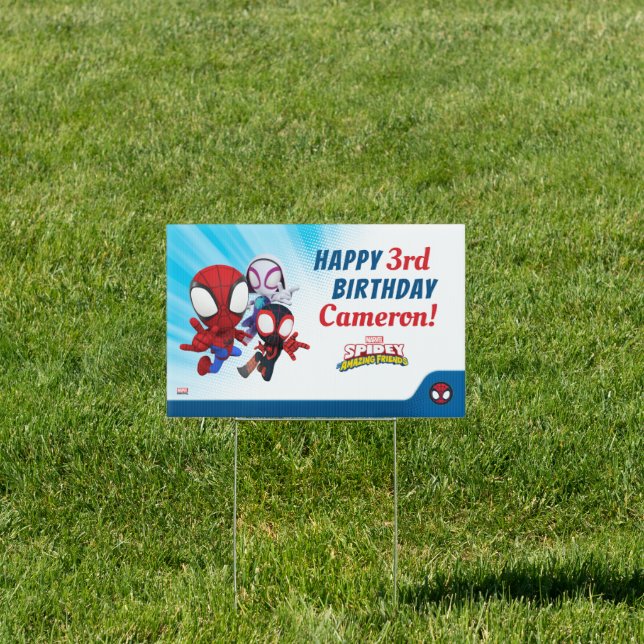 Spidey | Personalized Happy Birthday   Sign (Insitu)