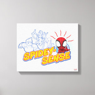 Spidey-Sense Outline Graphic Canvas Print