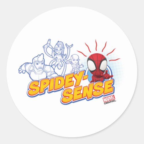 Spidey_Sense Outline Graphic Classic Round Sticker