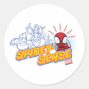 Spidey-Sense Outline Graphic Classic Round Sticker