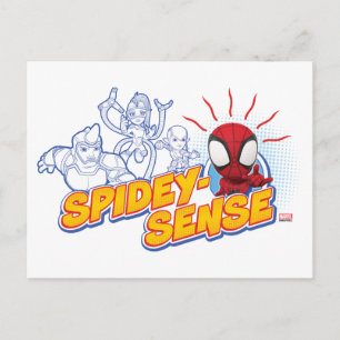 Spidey-Sense Outline Graphic Postcard