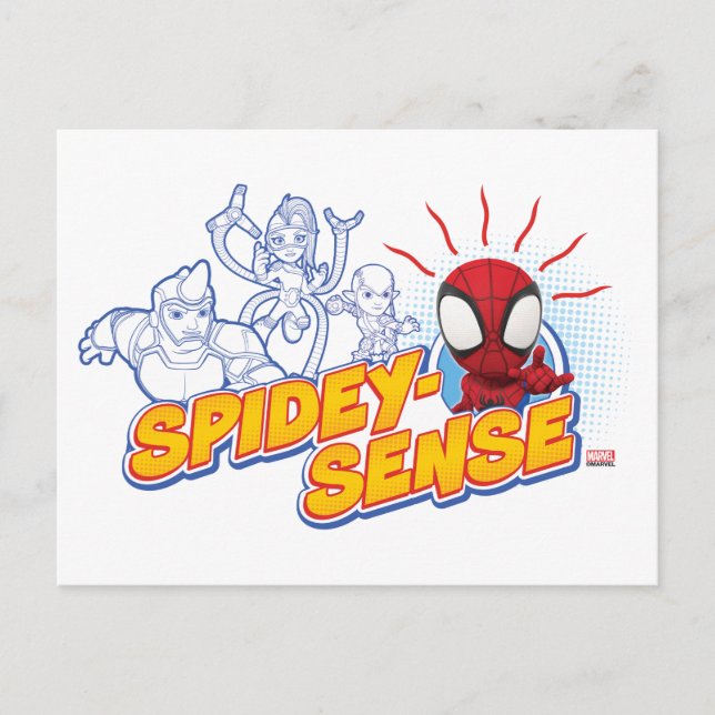 Spidey-Sense Outline Graphic Postcard (Front)