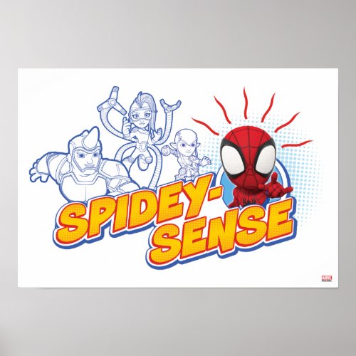 Spidey_Sense Outline Graphic Poster