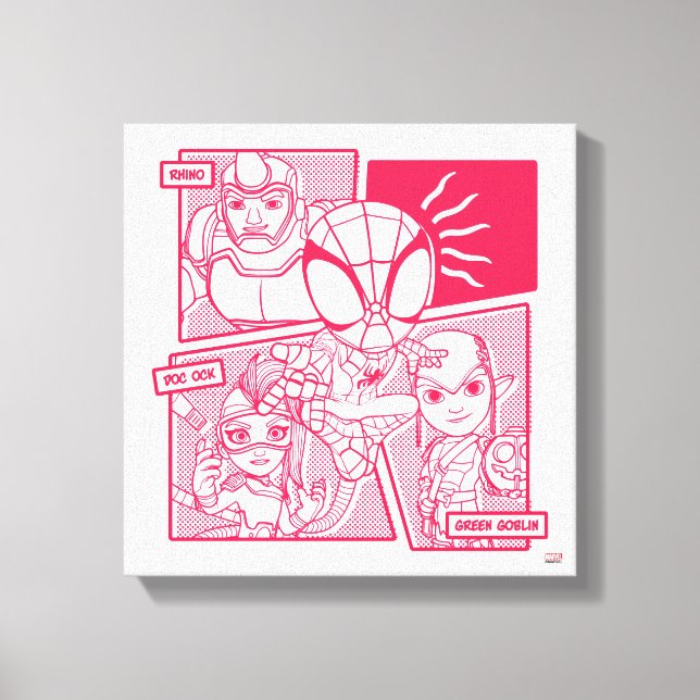 Spidey-Sense Villain Comic Graphic Canvas Print (Front)