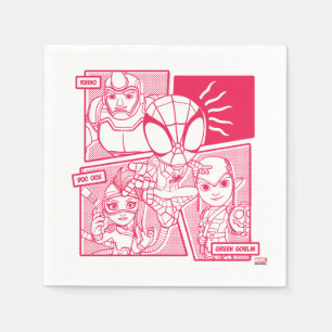 Spidey-Sense Villain Comic Graphic Napkins